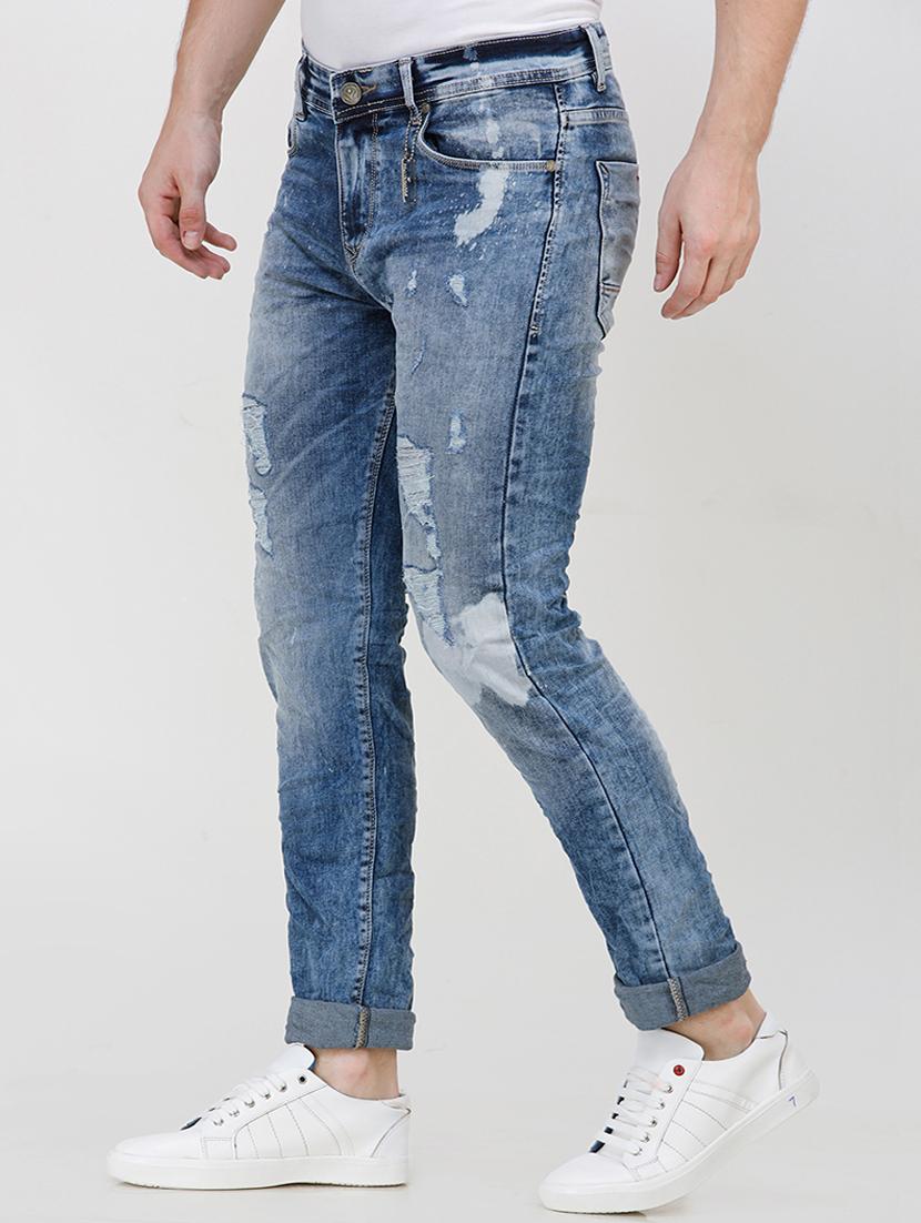 blue distressed jeans - 16672921 - Zoom Image - 2
