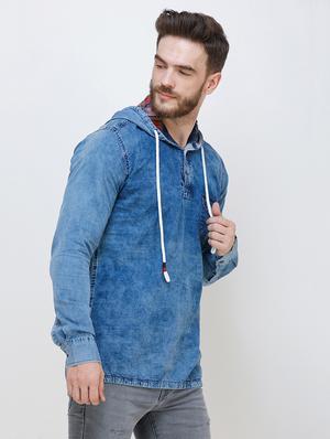 blue faded casual shirt - 16672998 - Standard Image - 2