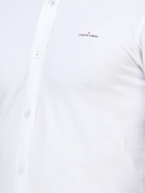 white solid casual shirt - 16673009 - Standard Image - 5