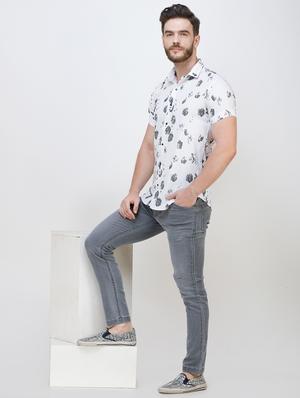 white floral printed casual shirt - 16673028 - Standard Image - 5