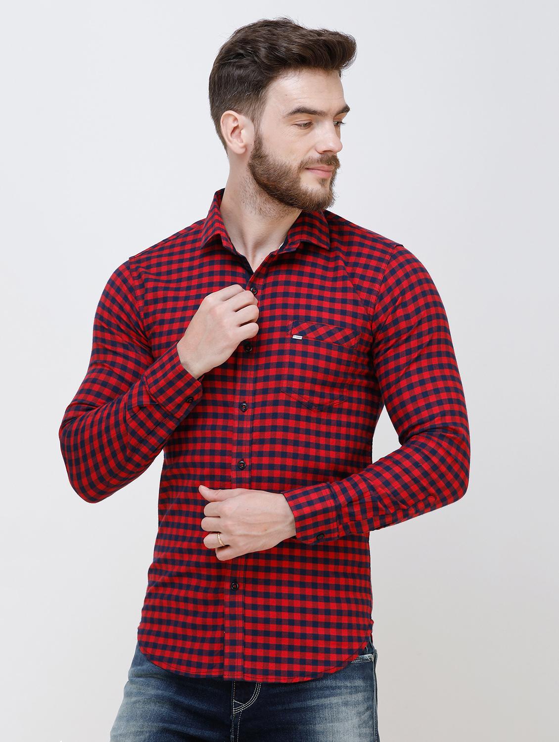 red checkered casual shirt - 16673033 - Zoom Image - 2