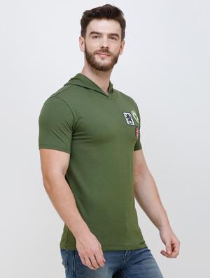 green chest print t-shirt - 16673066 - Standard Image - 2