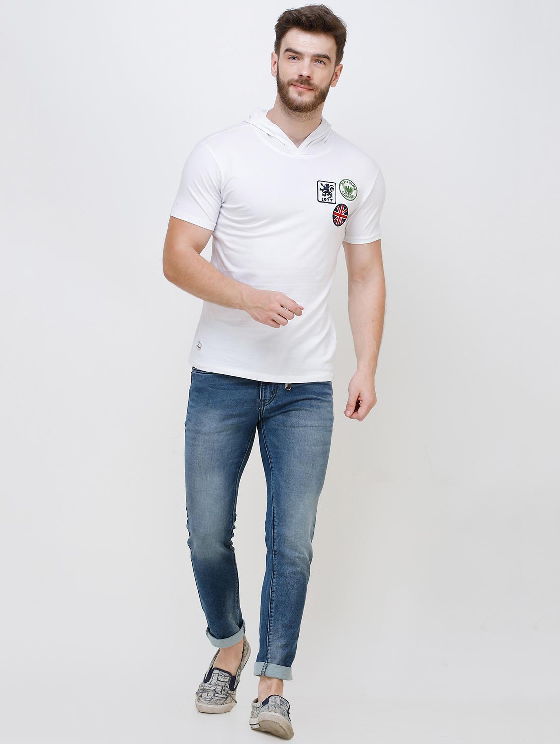 white chest print t-shirt - 16673067 - Zoom Image - 5