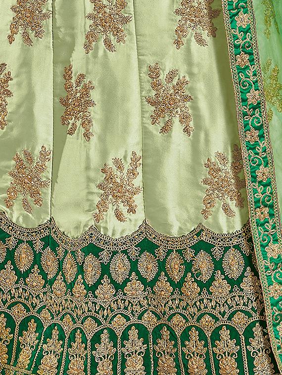 embroidered a-line lehenga - 16673207 - Zoom Image - 2