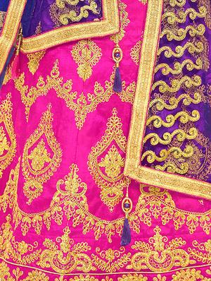 embroidered a-line lehenga - 16673215 - Standard Image - 2