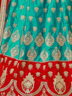 embroidered flared lehenga - 16673219 - Standard Image - 2