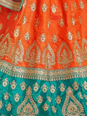 embroidered flared lehenga - 16673223 - Standard Image - 2