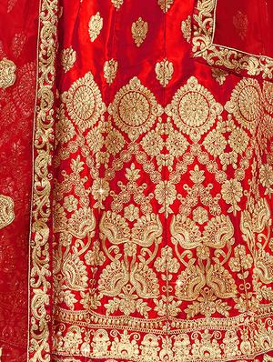 embroidered flared lehenga - 16673227 - Standard Image - 2