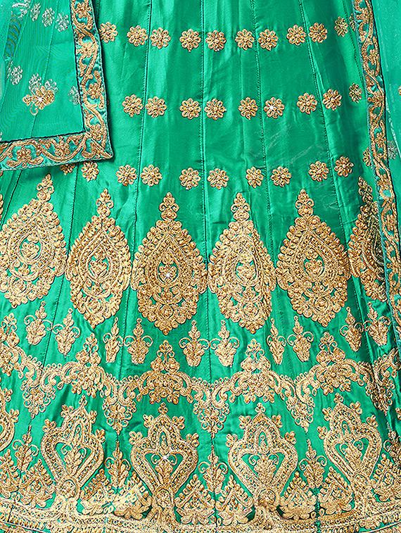 embroidered flared lehenga - 16673228 - Zoom Image - 2