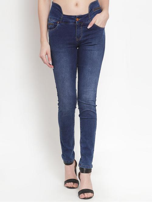 high rise stone washed jeans - 16673368 - Standard Image - 1