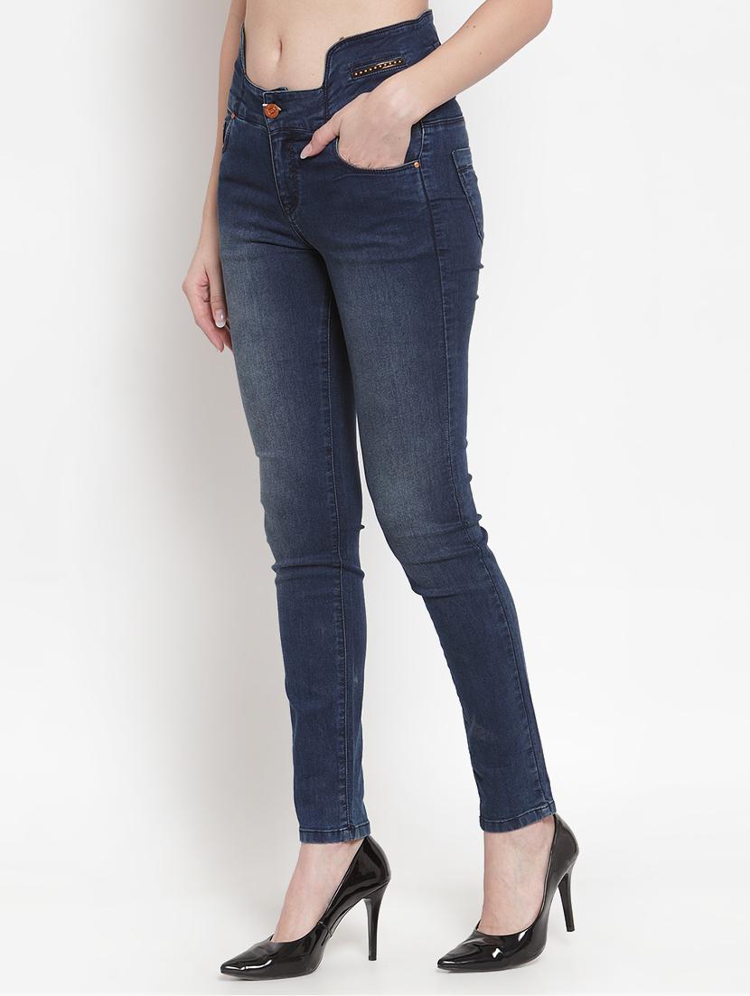high rise stone washed jeans - 16673369 - Zoom Image - 2