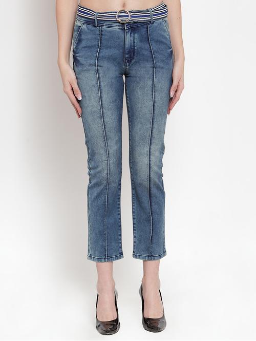 high rise stone washed jeans - 16673371 - Standard Image - 1