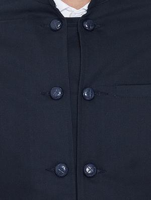 navy blue solid single breasted casual blazer - 16673705 - Standard Image - 5