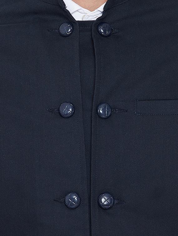 navy blue solid single breasted casual blazer - 16673705 - Zoom Image - 5