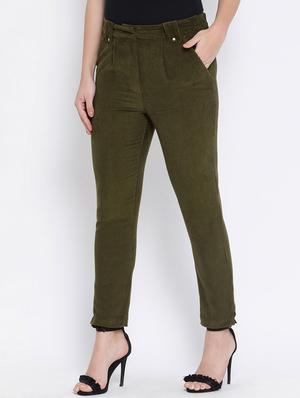 high rise corduroy trouser - 16673748 - Standard Image - 2