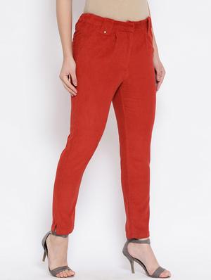 high rise corduroy trouser - 16673749 - Standard Image - 2