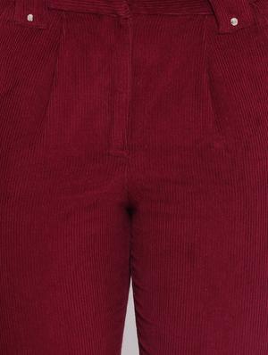 high rise corduroy trouser - 16673750 - Standard Image - 5