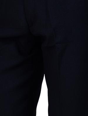 black solid flat front formal trouser - 16673847 - Standard Image - 5