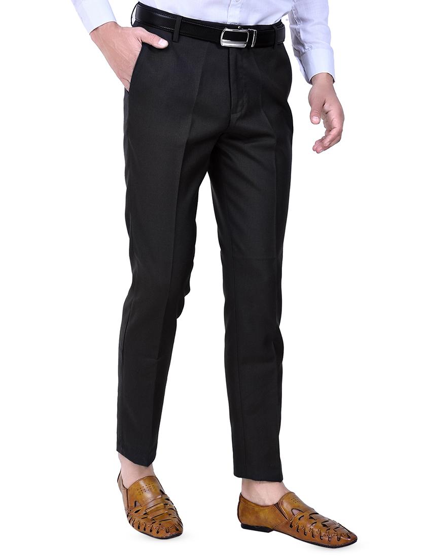 grey solid pleated front formal trouser - 16673849 - Zoom Image - 2
