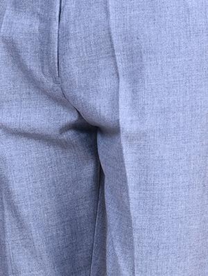 light blue solid pleated front formal trouser - 16673851 - Standard Image - 5