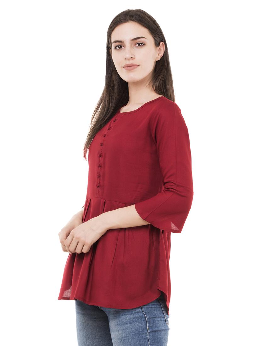 bell sleeved pleated top - 16674457 - Zoom Image - 2