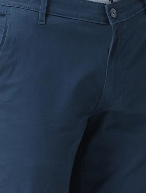 blue solid chinos - 16674472 - Standard Image - 5