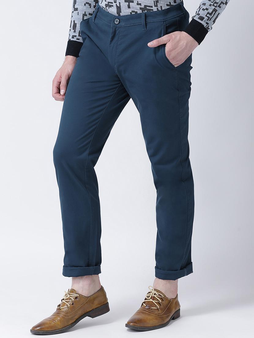 blue solid chinos - 16674472 - Zoom Image - 2