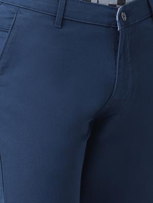 blue solid chinos - 16674478 - Standard Image - 5