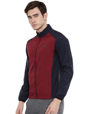 red color block casual jacket - 16674511 - Standard Image - 2