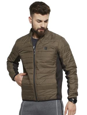 green solid quilted jacket - 16674517 - Standard Image - 2