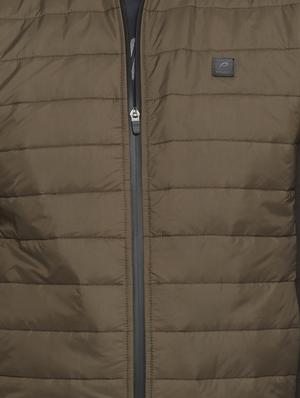 green solid quilted jacket - 16674517 - Standard Image - 5