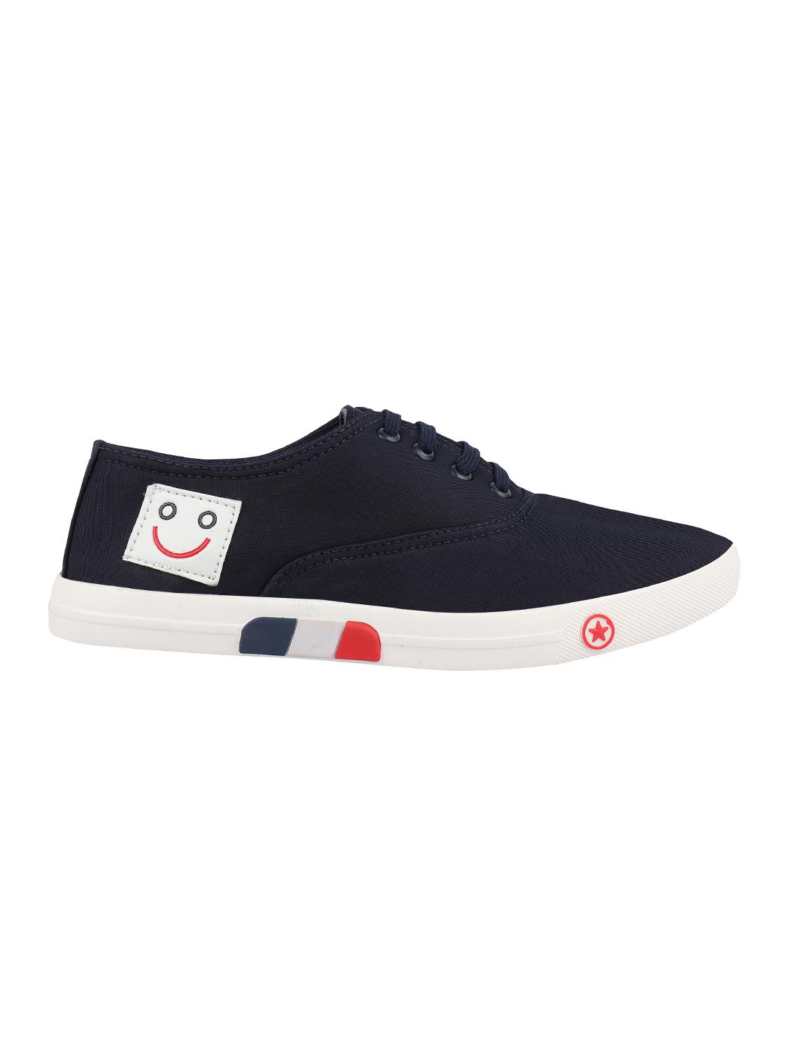 blue canvas lace up sneakers - 16674521 - Zoom Image - 2