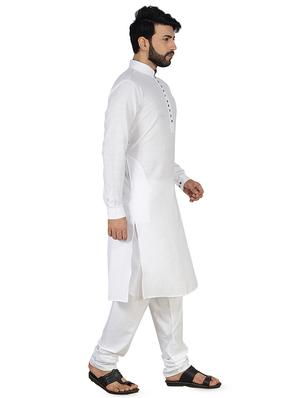 white solid kurta pyjama set - 16674699 - Standard Image - 2
