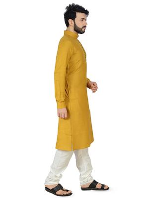 yellow solid kurta pyjama set - 16674700 - Standard Image - 2