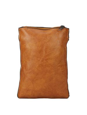 brown leatherette (pu) regular pouch - 16674802 - Standard Image - 2