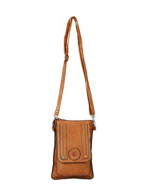brown leatherette (pu) regular pouch - 16674802 - Standard Image - 5