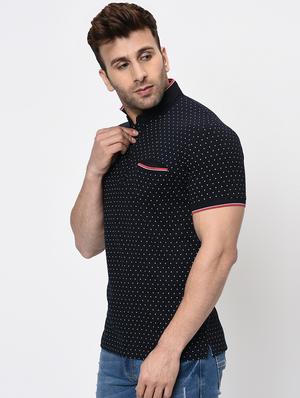 navy blue printed t-shirt - 16674821 - Standard Image - 2