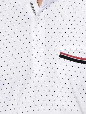 white printed pocket t-shirt - 16674824 - Standard Image - 5