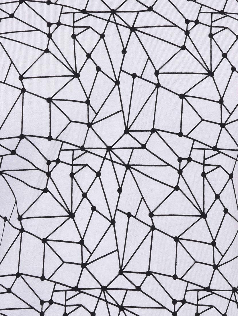 white geometric print t-shirt - 16674829 - Zoom Image - 5