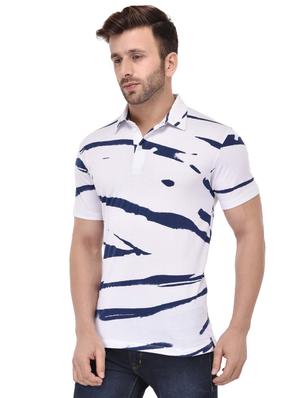 white tie & dye print collared t-shirt - 16674833 - Standard Image - 2