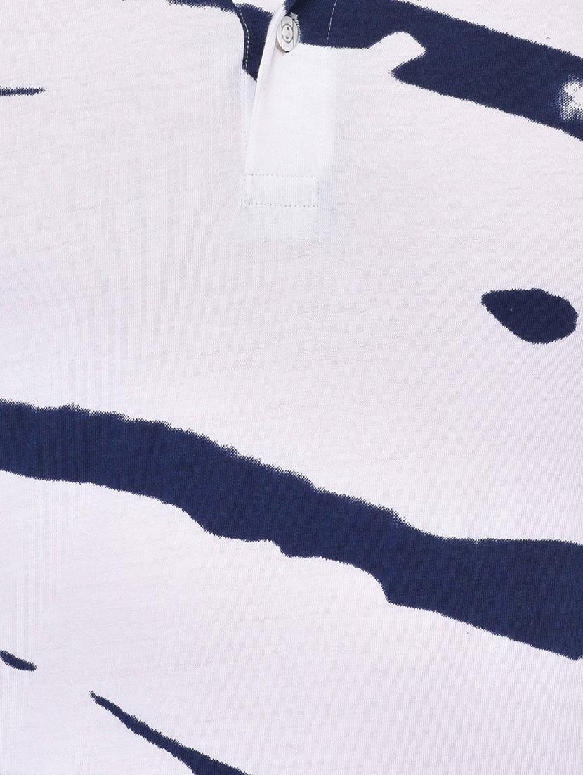 white tie & dye print collared t-shirt - 16674833 - Zoom Image - 5