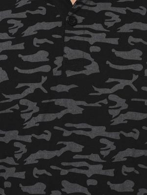 black camouflage print polo t-shirt - 16674840 - Standard Image - 5