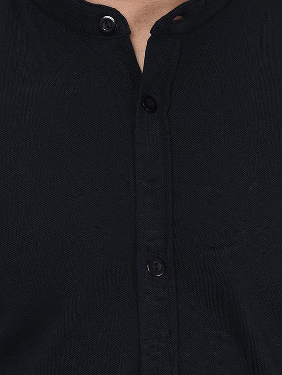 black solid casual shirt - 16674937 - Zoom Image - 5