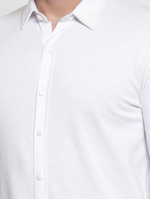 white solid casual shirt - 16674975 - Standard Image - 5