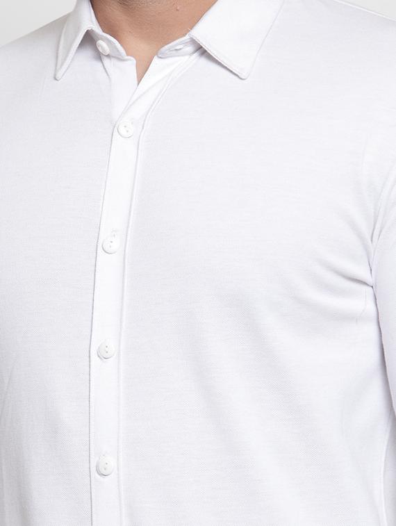 white solid casual shirt - 16674975 - Zoom Image - 5