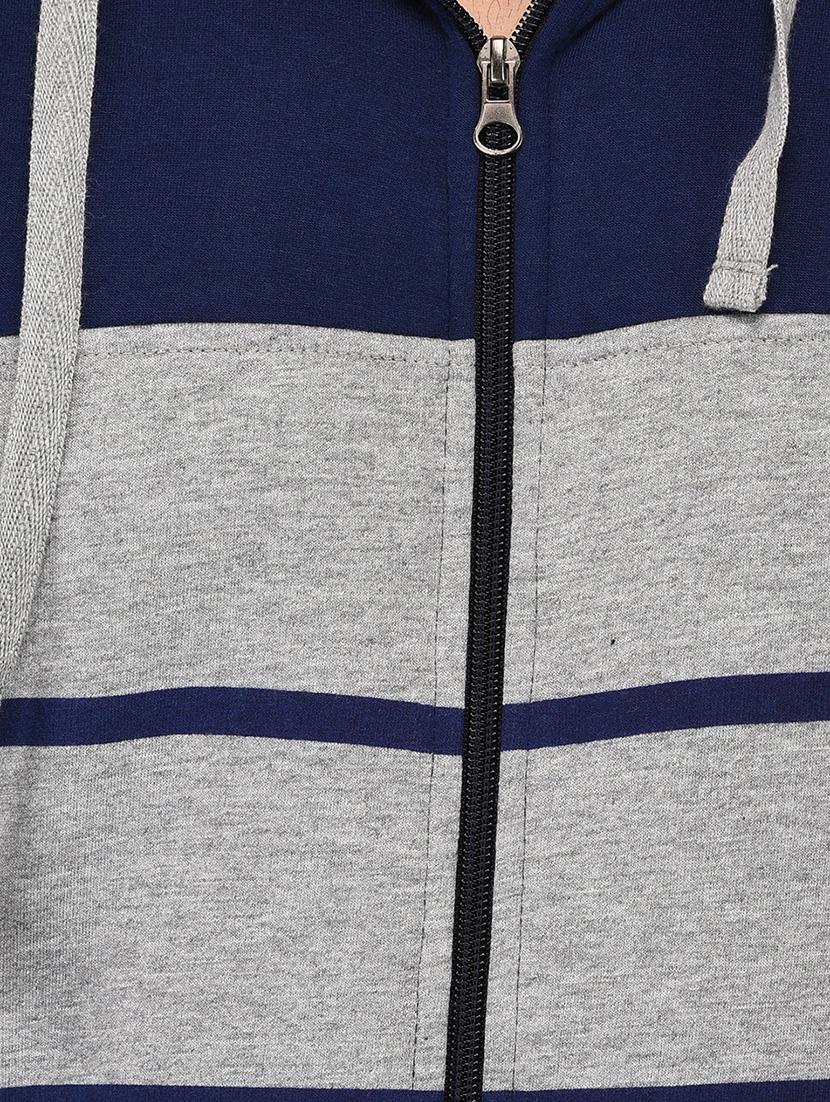 blue color block sweatshirt - 16674983 - Zoom Image - 5