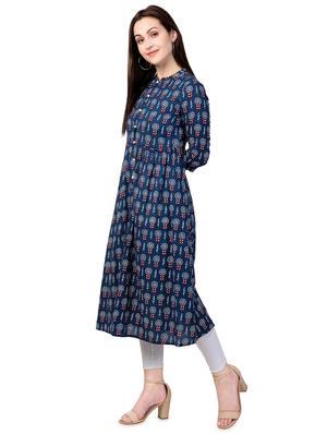 floral printed flared kurta - 16675070 - Standard Image - 2