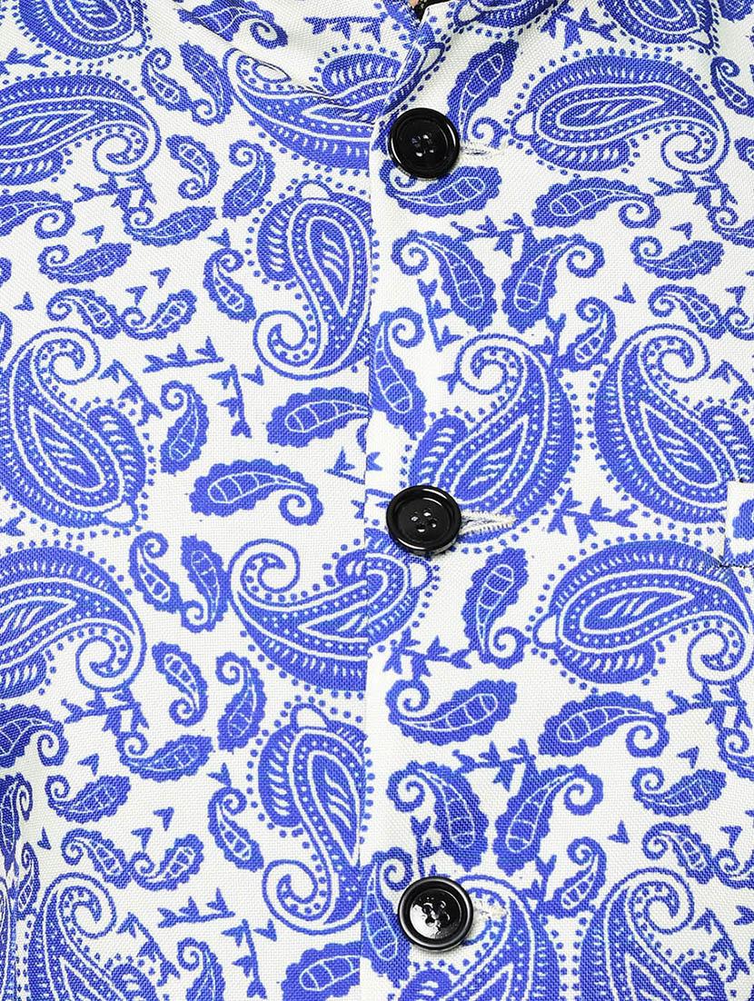 blue paisley single breasted casual blazer - 16675091 - Zoom Image - 5