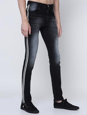 black heavy washed jeans - 16675280 - Standard Image - 2