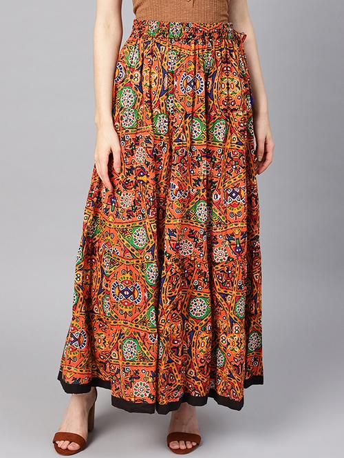 multi printed flared skirt - 16675734 - Very Small Image - 1